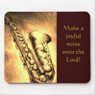 Tapis De Souris le saxophone font un bruit joyeux sur le seigneur