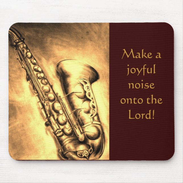 Tapis De Souris le saxophone font un bruit joyeux sur le seigneur (Devant)