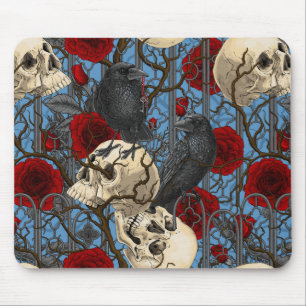 Tapis De Souris Le secret de Raven. Illustration gothique sombre e