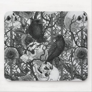 Tapis De Souris Le secret de Raven. Illustration gothique sombre e