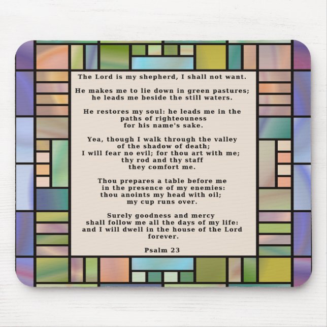 Tapis De Souris Le seigneur est mon berger Mousepad (Devant)