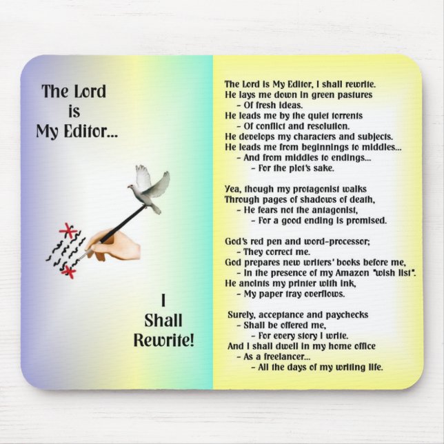 Tapis De Souris Le seigneur est mon rédacteur--Mousepad (Devant)