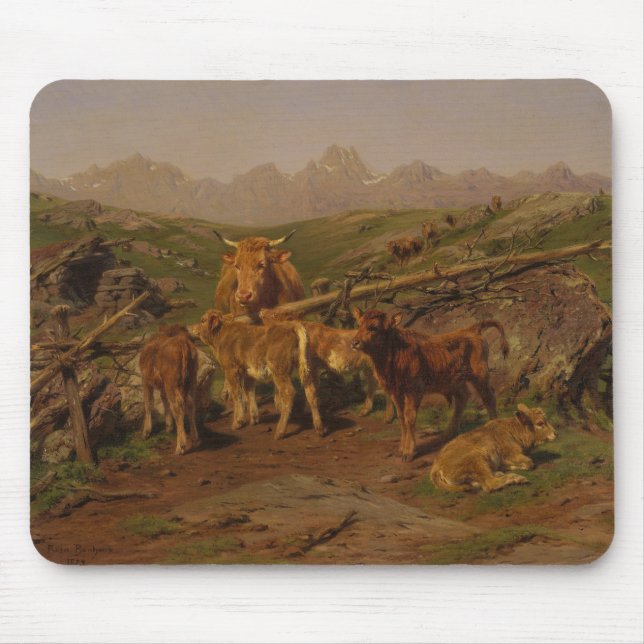 Tapis De Souris Le Sevrage des Veaux (Ferme d'Élevage) (Devant)