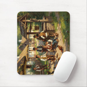 Tapis De Souris Le Shtetl - La Magie de la Vie Villageoise