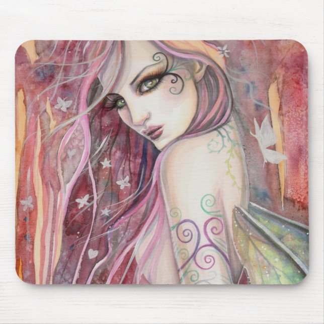 Tapis De Souris Le Shy Flirt Art Fairy Imaginaire Moderne (Devant)