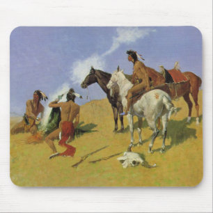 Tapis De Souris Le signal de fumée ~ Frederic Remington