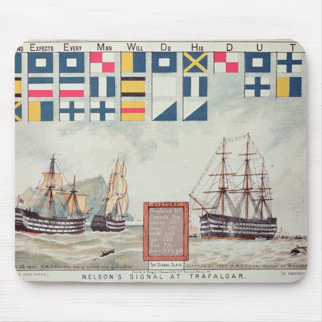 Tapis De Souris Le signal du Nelson chez Trafalgar (Devant)