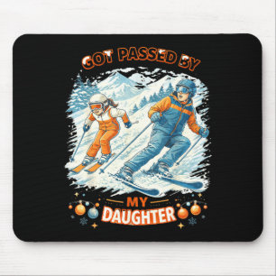 Tapis De Souris Le ski a été piétiné par ma fille Drôle de famille