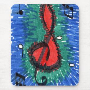 Tapis De Souris "Le son du rouge" Résumé Design Mousepad