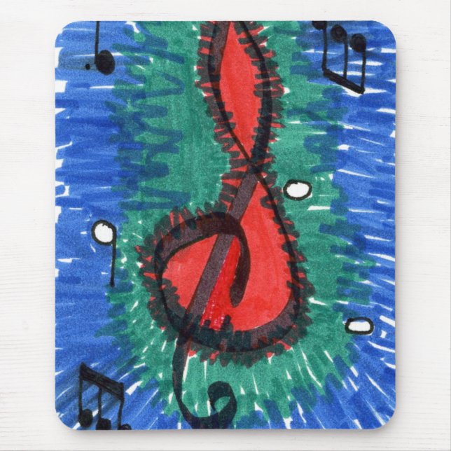 Tapis De Souris "Le son du rouge" Résumé Design Mousepad (Devant)