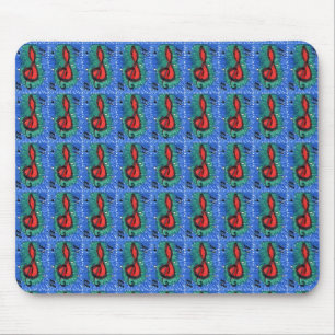 Tapis De Souris "Le son du rouge" Tiled Abstract Design Mousepad