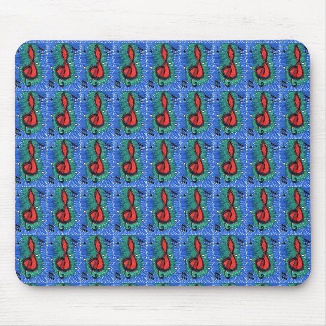 Tapis De Souris "Le son du rouge" Tiled Abstract Design Mousepad (Devant)