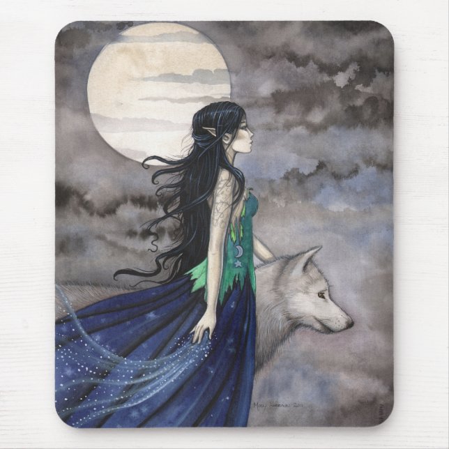 Tapis De Souris Le sort de l'Imaginaire gothique du loup Mousepad (Devant)