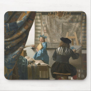 Tapis De Souris Le studio de l'artiste, c.1665-66 (huile sur la