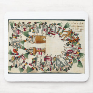 Tapis De Souris Le style dansant des danseurs Noble Aztèque