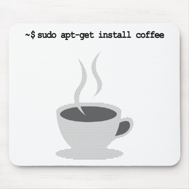 Tapis De Souris le sudo convenable-obtiennent installent le café (Devant)