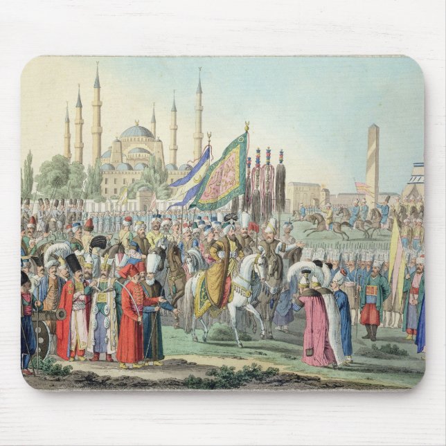 Tapis De Souris Le sultan turc passant en revue ses Janissaries (Devant)