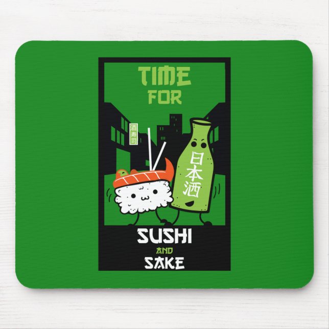 Tapis De Souris Le Sushi Et Le Sake (Devant)