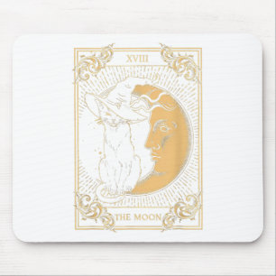 Tapis De Souris Le Tarot Lune Xvii Inspiré Chat Noir sorcier Casqu
