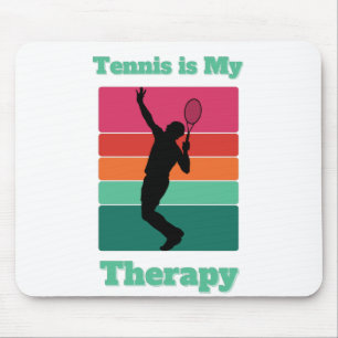 Tapis De Souris Le tennis est mon rectangle thérapeutique Coucher 