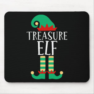 Tapis De Souris Le Trésor Elf drôle Famille Correspondant Noël P