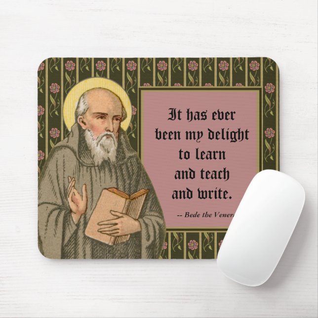 Tapis De Souris Le vénérable Bède prêchant (P 008; Citation) (Avec souris)