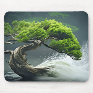 Tapis De Souris Le vent Plante de Bonzai paisible