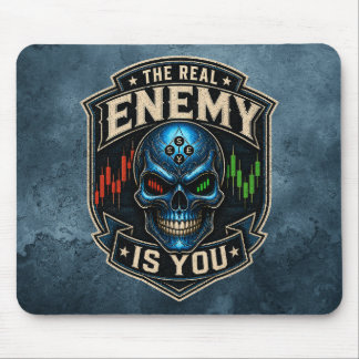 Tapis De Souris Le véritable ennemi c'est vous Blue Grunge