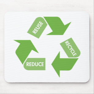 Tapis De Souris Le vert réutilisent la réutilisation réduisent