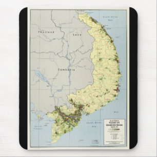 Tapis De Souris Le Vietnam du Sud carte en septembre 1972