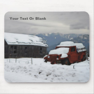 Tapis De Souris Le vieux camion rouge