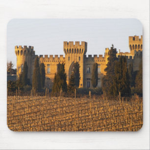 Tapis De Souris Le vignoble avec les vignes de syrah et le châtea