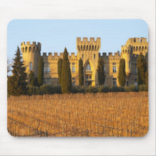 Tapis De Souris Le vignoble avec les vignes de syrah et le château