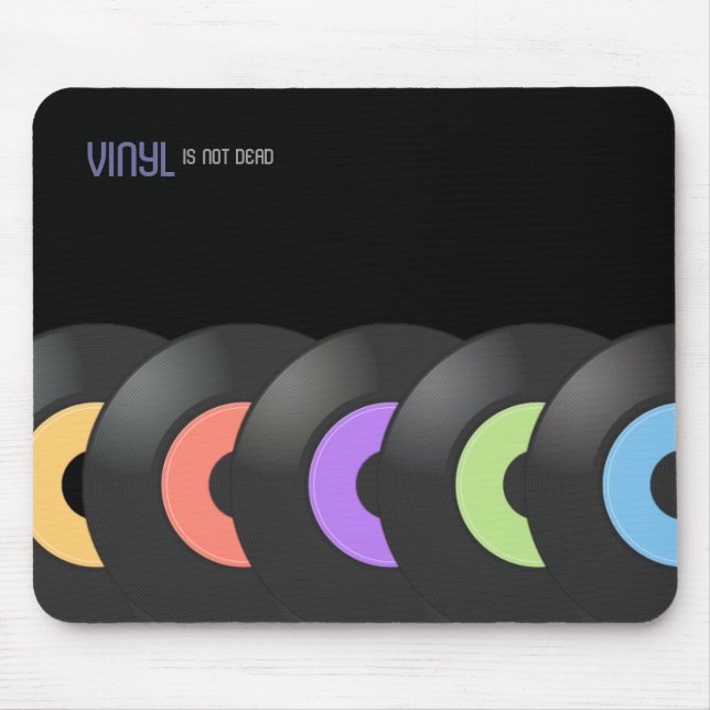 Tapis De Souris Le vinyle n'est pas mousepad mort (Devant)