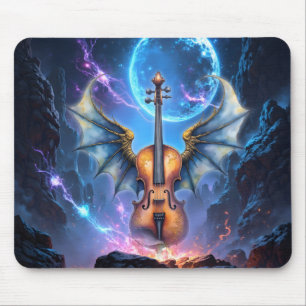 Tapis De Souris Le Violon Ailé des Royaumes au Clair de Lune
