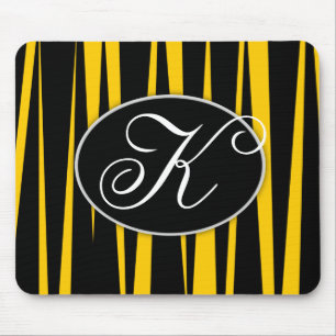 Tapis De Souris Le zèbre jaune barre Mousepads décoré d'un