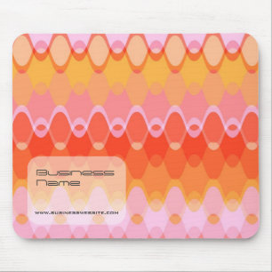 Tapis De Souris Le zigzag coloré ondule le motif abstrait moderne