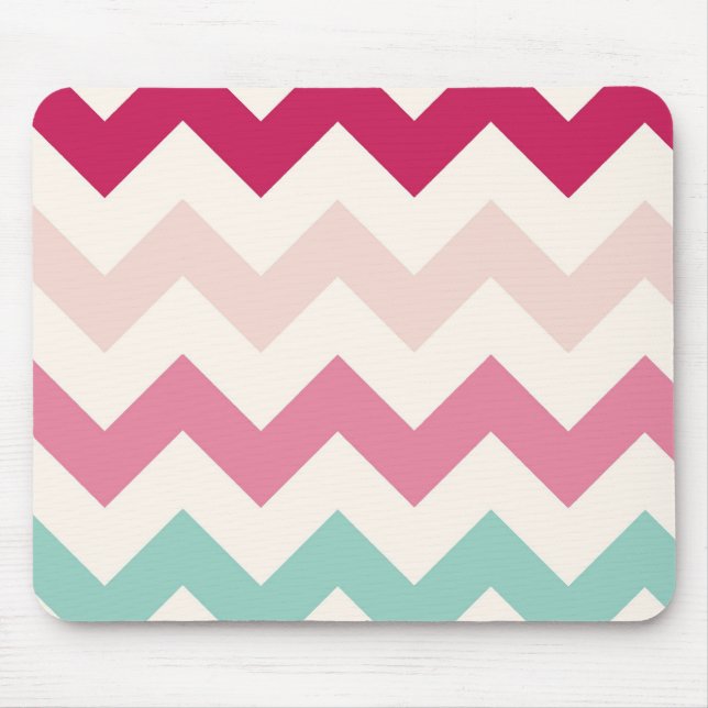 Tapis De Souris Le zigzag en pastel de chevron barre le motif de (Devant)