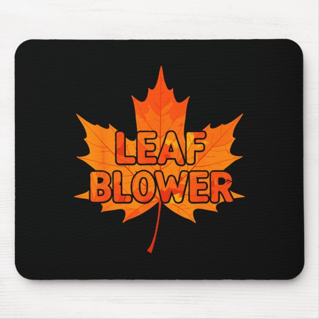 Tapis De Souris Leaf Blower Autumn Funny Halloween Matching Couple (Devant)