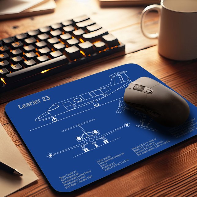 Tapis De Souris Learjet 23 - Plan de dessin du plan directeur de l (Créateur téléchargé)