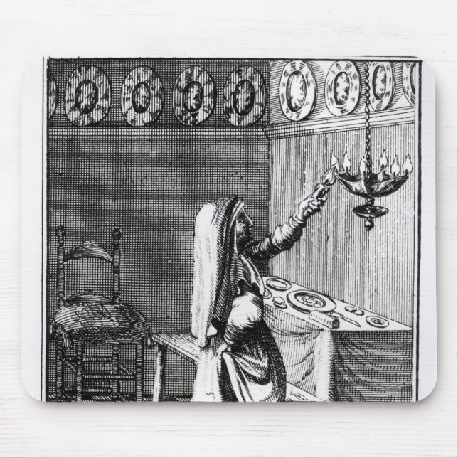 Tapis De Souris L'éclairage des bougies de sabbat (Devant)