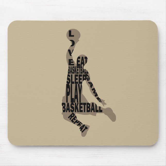 Tapis De Souris Lecteur de basketball slunk avec texte intégral (Devant)