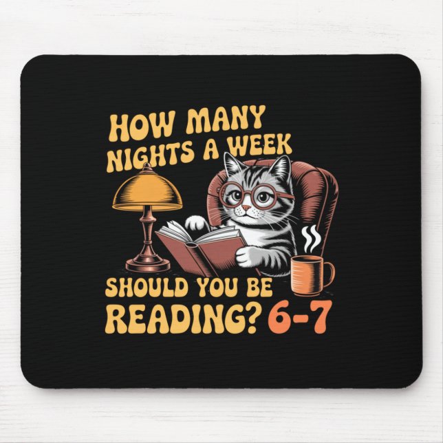 Tapis De Souris Lecture 67 Mème Enseignant Anglais Drôle 67 Chat V (Devant)