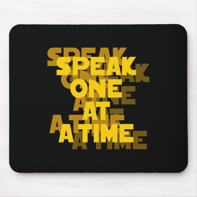 Tapis De Souris Lecture Asl Gesture Main Sourde Perte d'ouïe Adjud (Devant)