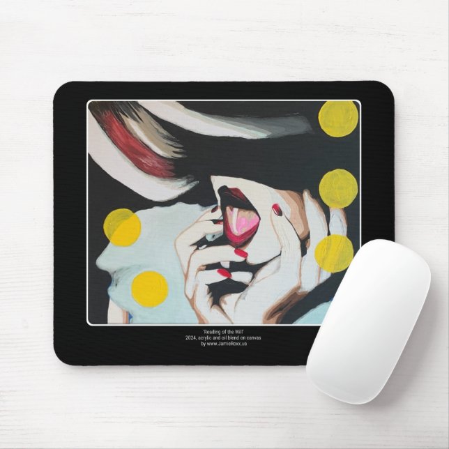 Tapis De Souris "Lecture de la volonté" Peinture sur une (Avec souris)