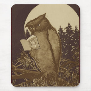 Tapis De Souris Lecture de Owl par Moonlight