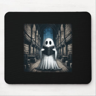 Tapis De Souris Lecture Ghost Library Halloween Librairie Livre Lo