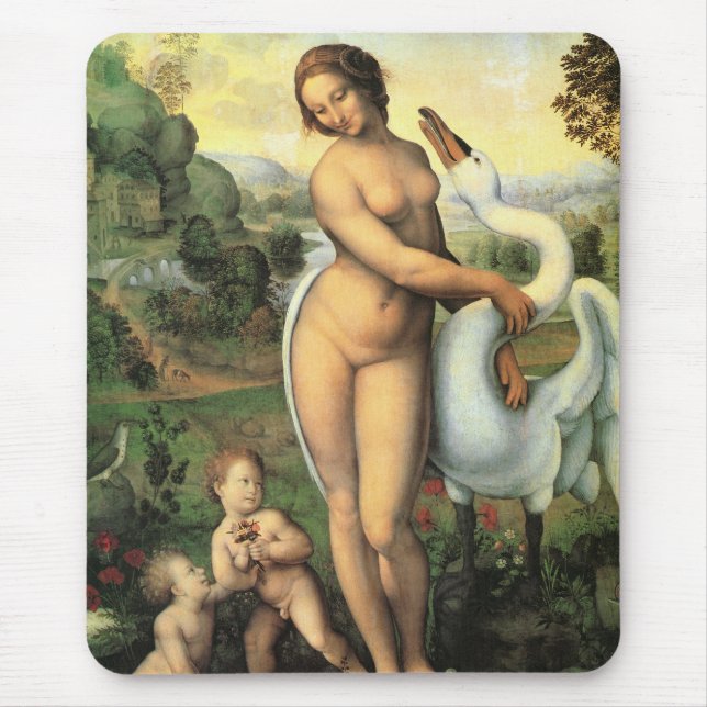 Tapis De Souris Léda et le Cygne de Léonard de Vinci (Devant)