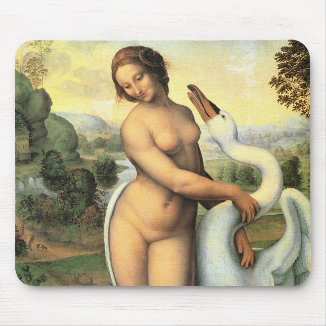 Tapis De Souris Léda et le Cygne de Léonard de Vinci (Devant)