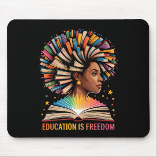 Tapis De Souris L'éducation à l'histoire noire est la liberté Livr